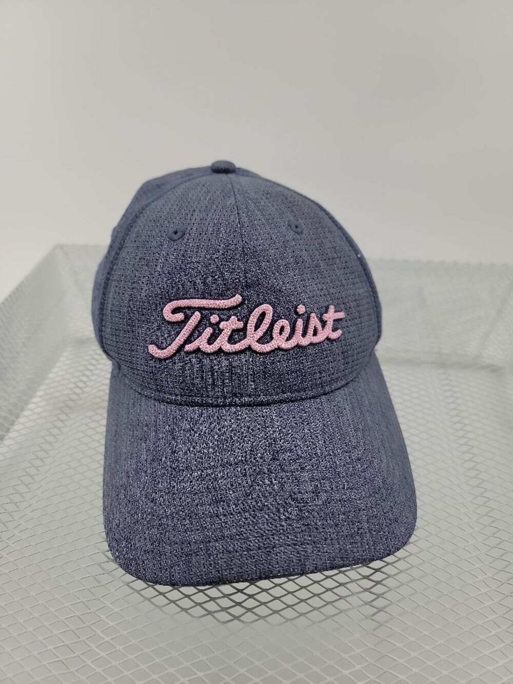 Titleist Golf Hat Adult Adjustable Navy Pink Script Performance Cap Strapback - Picture 2 of 7